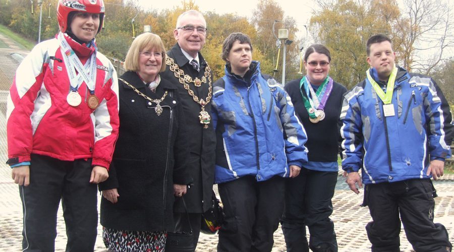 Lord Mayor and Lady Mayoress with members of the Special Olympics team 2