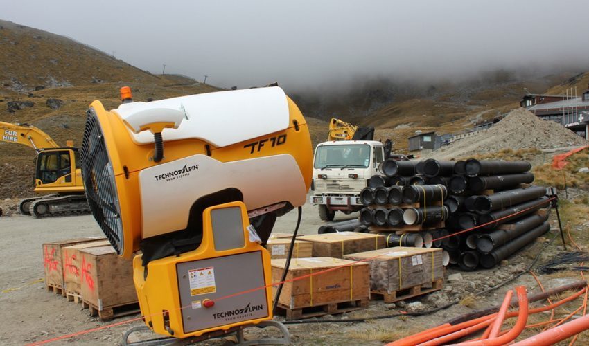 New Technoalpin Snow Gun waiting for installation at The Remarkables media