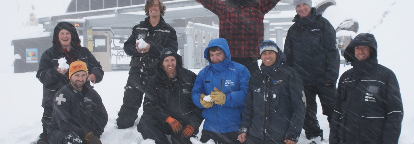 Looking forward to Friday – Mt Hutt staff enjoy the snow