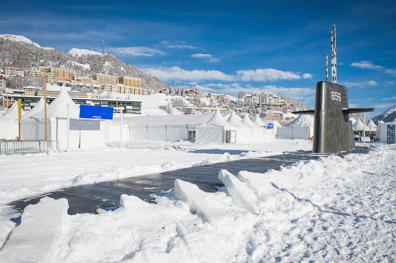 Trojan Horse Appears on Lake at St Moritz