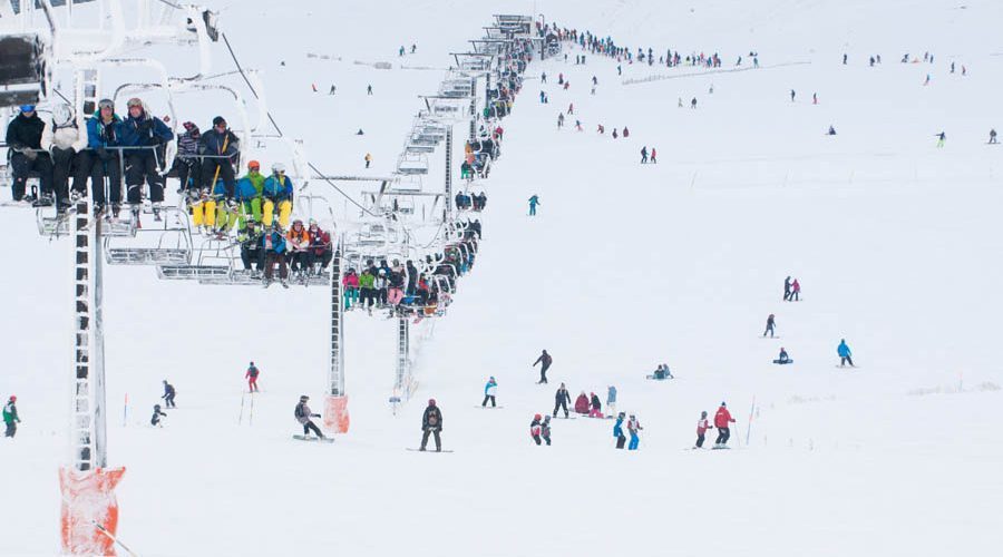 good sliding below the Quad Chair Nevis Range 01 Feb15 copy