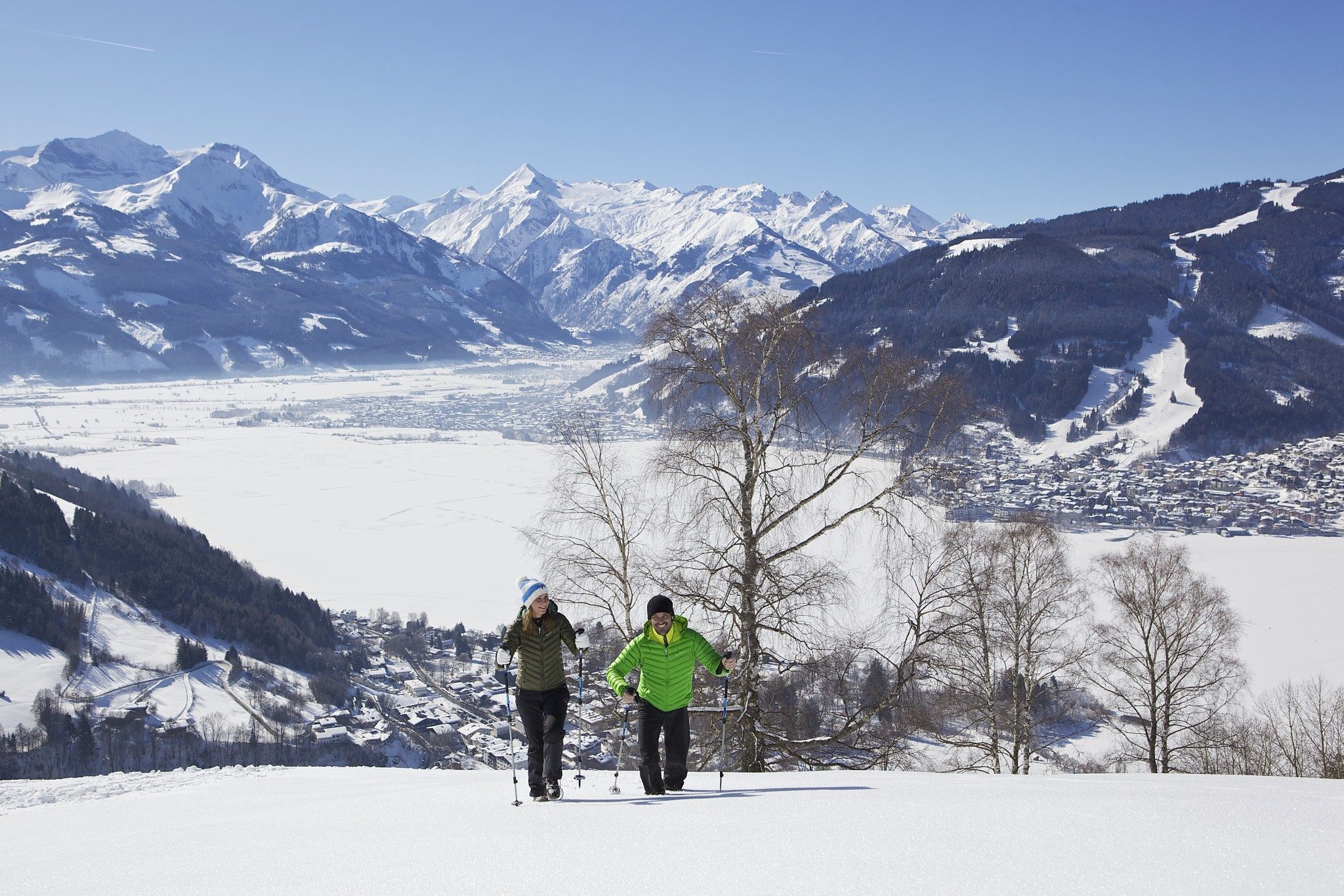 Skiing By The Lake