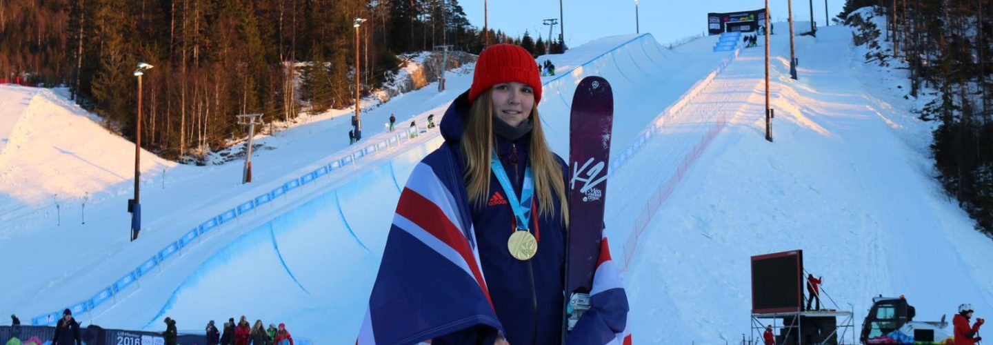 Madi Rowlands Gold Lillehammer 2016 credit GB Park and Pipe