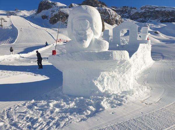 Eddie ‘The Eagle’ Recreated As Snow Statue
