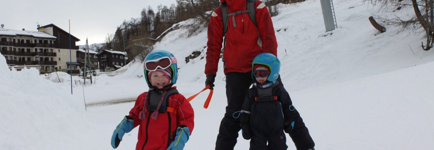 Chalet Operator Provides Ski Harnesses for Children