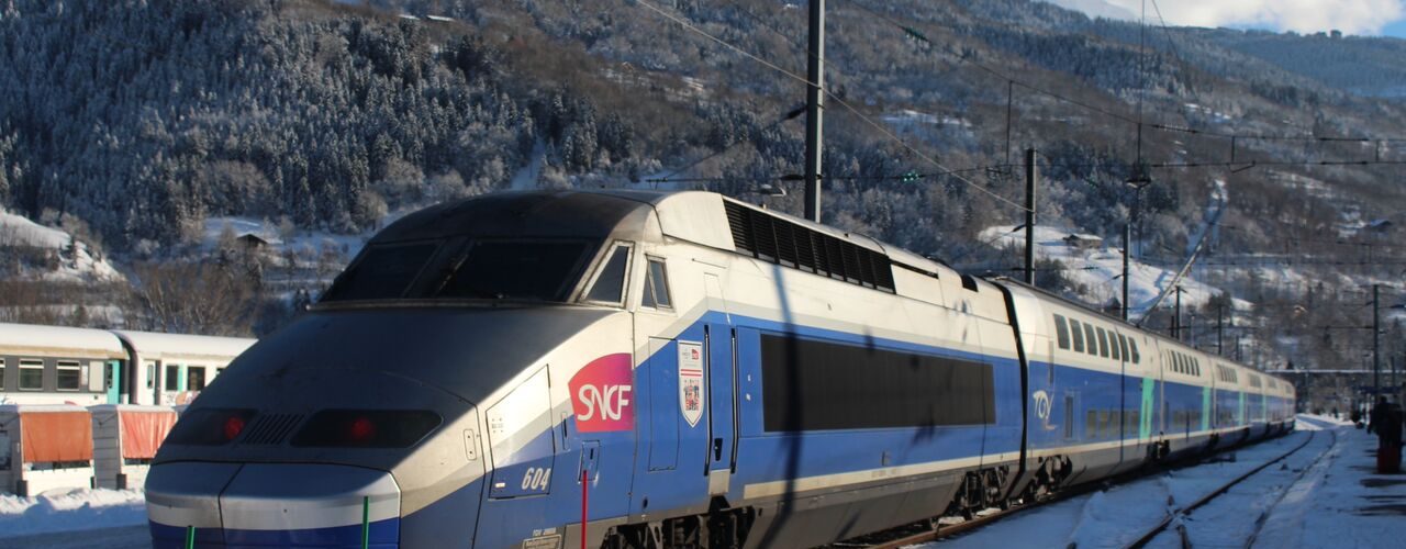 TGV in the snow at Bourg St Maurice by Daniel Elkan preview