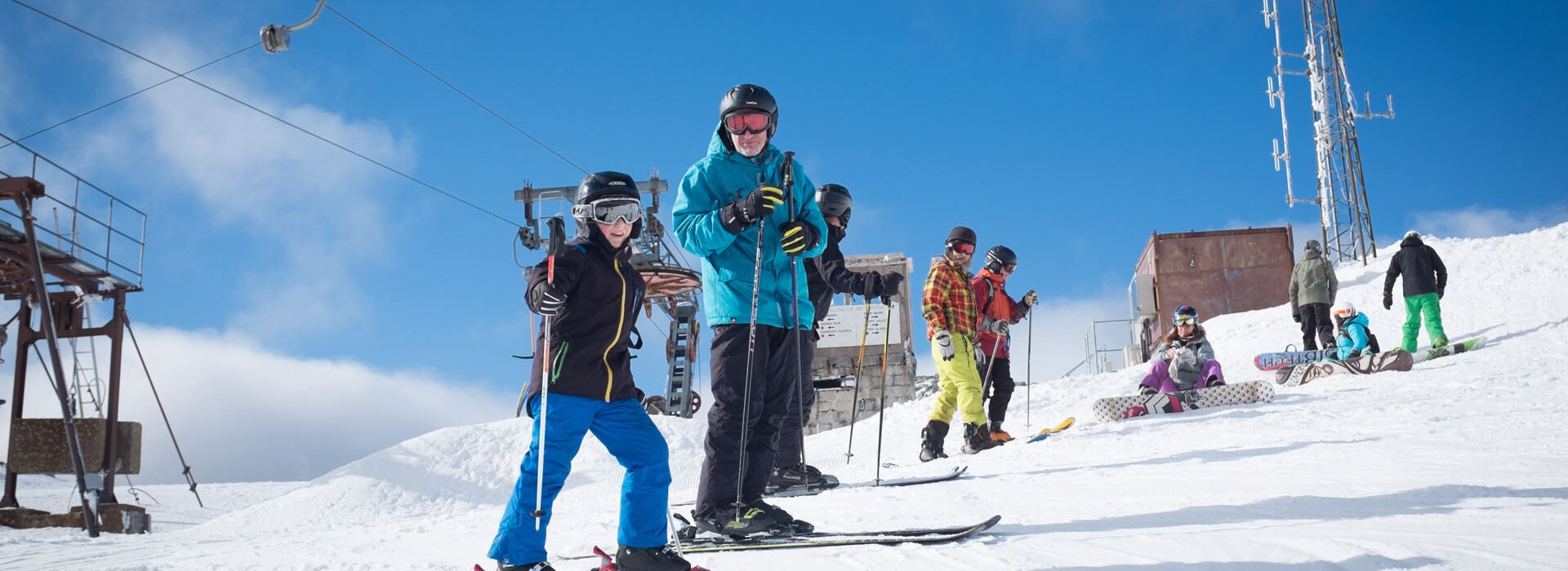 family skiing at Glencoe