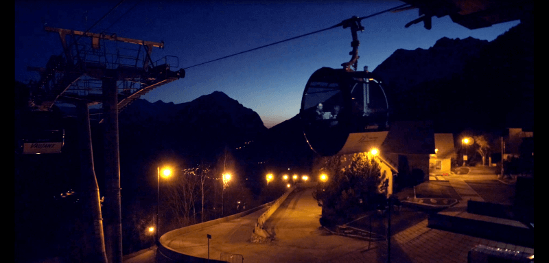 A Fondue in a Gondola Cabin