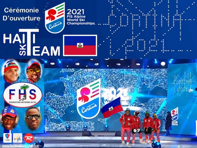 Haitian Ski Team Racing at the 2021 World Championships in Cortina