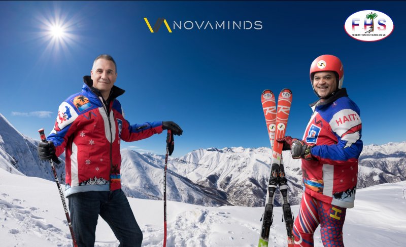 Haitian Ski Team Racing at the 2021 World Championships in Cortina