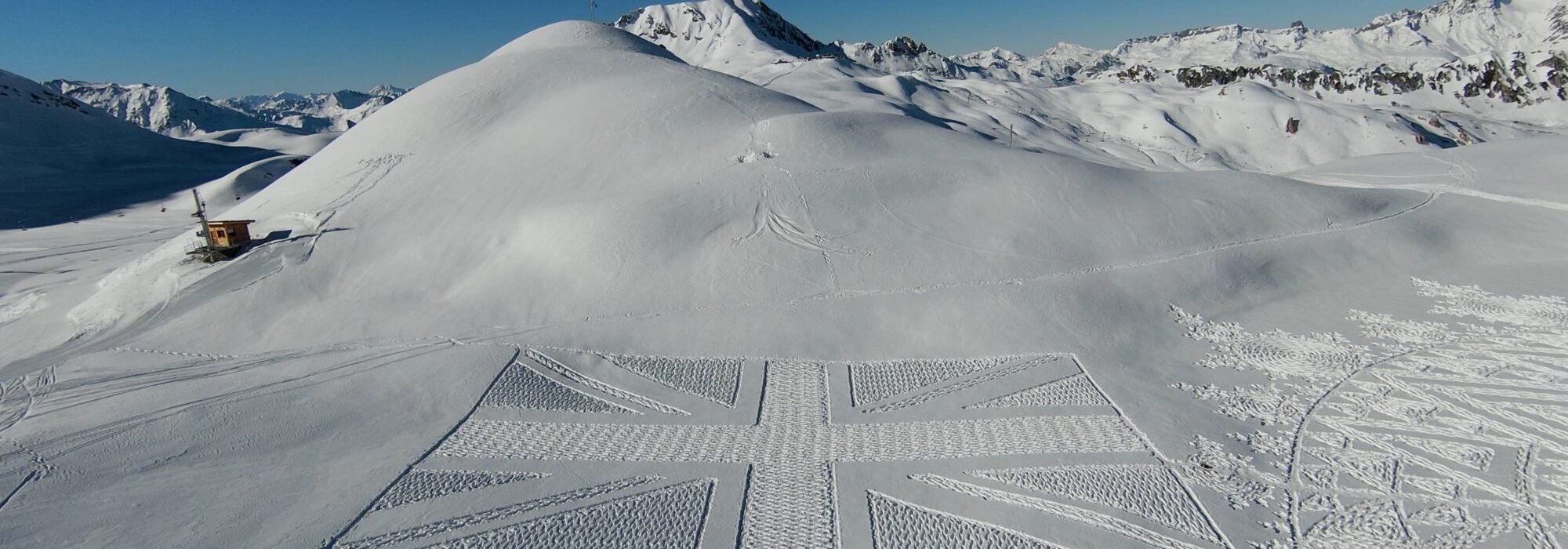 Les Arcs Union Flag 19 January 2022