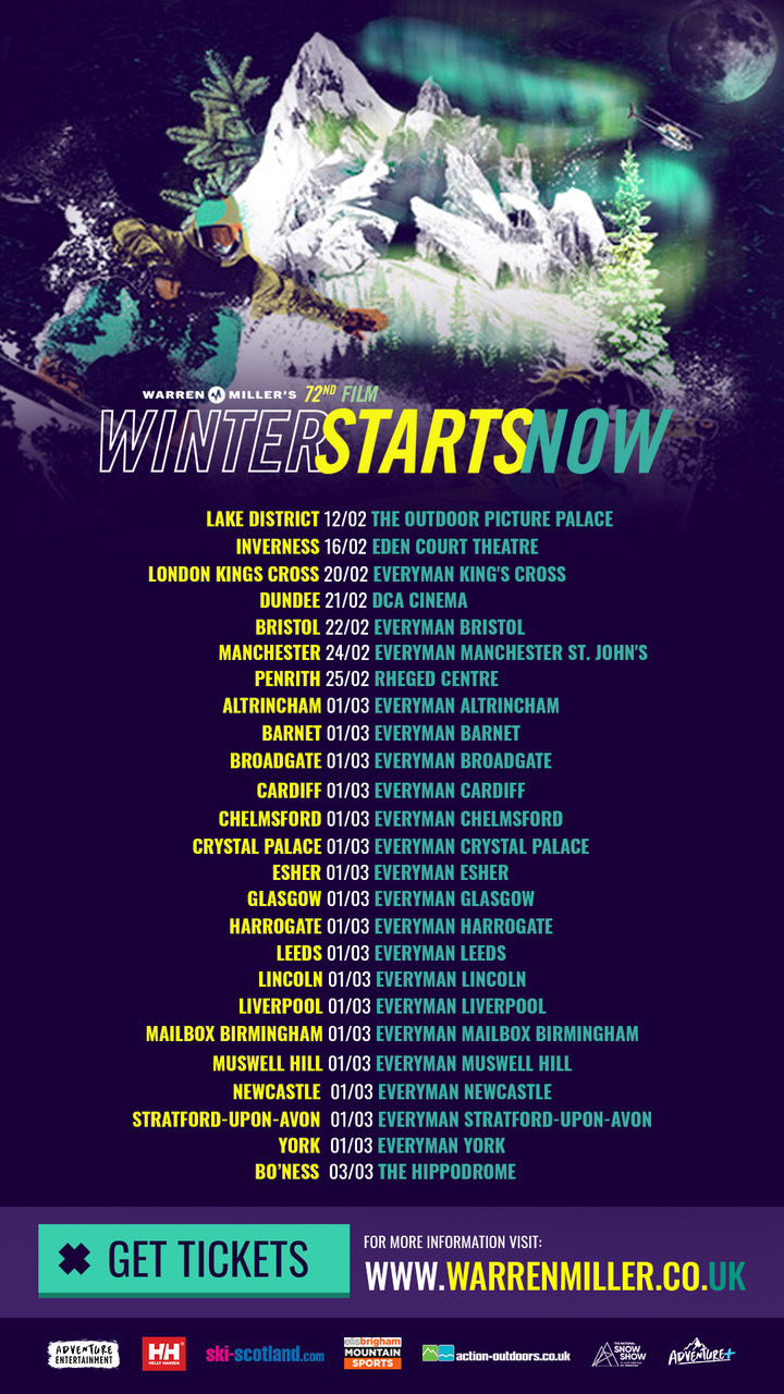 &#8216;Winter Starts Now&#8217; &#8211; The Warren Miller Film Tour is BACK for 2022!