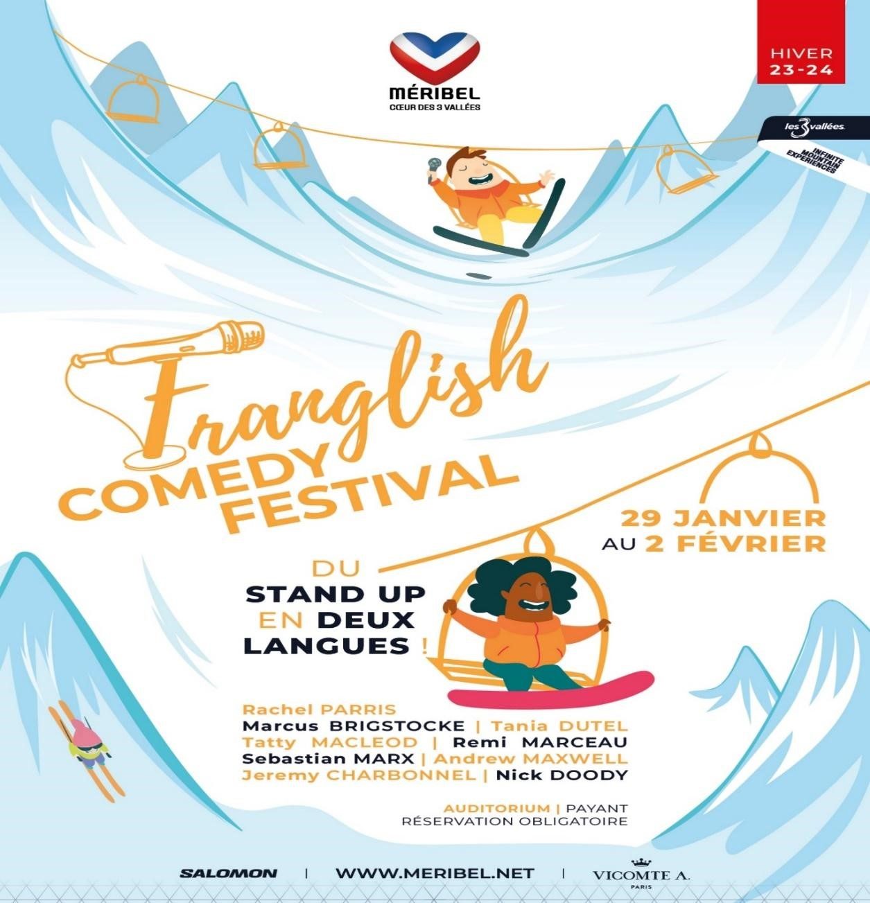 British and French Comedians To Perform in Méribel