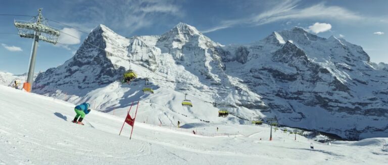 Spring Skiing Between Grindelwald and Wengen
